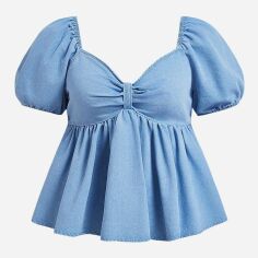 Акція на Топ жіночий SHEIN GD-00138647 2XL Блакитний від Rozetka