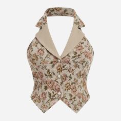Акція на Топ жіночий SHEIN GD-00131336 XL Сіро-бежевий від Rozetka