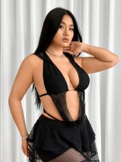 Акція на Топ жіночий SHEIN GD-00137718 XL Чорний від Rozetka