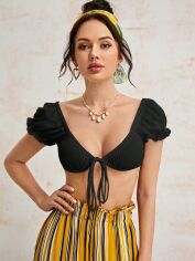 Акція на Топ жіночий SHEIN GD-00122421 S Чорний від Rozetka