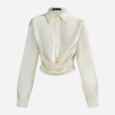 Акція на Блузка жіноча SHEIN GD-00133444 L Молочна від Rozetka