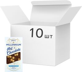 Акція на Упаковка шоколаду Millennium Craft Series Молочний з мигдалем і печивом амаретті 100 г х 10 шт від Rozetka