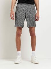 Акція на Шорти короткі чоловічі River Island XAZ428987IHRX 38 Чорні з білим від Rozetka