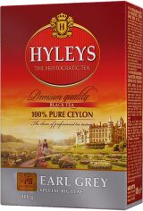 Акція на Чай чорний Hyleys Earl Grey курпнолистовий з Бергамотом 100 г від Rozetka