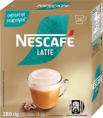 Акція на Напій кавовий NESCAFE Latte розчинний 20 стіків по 14 г від Rozetka