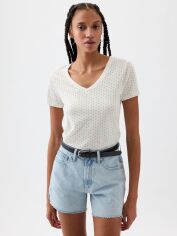 Акція на Футболка жіноча GAP Polka Dot 774398-12 S Біла від Rozetka