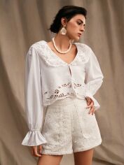 Акція на Блузка жіноча SHEIN GD-00149784 S Біла від Rozetka