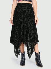 Акція на Спідниця міді осіння жіноча SHEIN GD-00165462 S Чорна від Rozetka