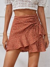 Акція на Спідниця міні літня жіноча SHEIN GD-00166295 S Коричнева від Rozetka