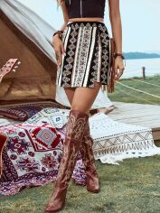 Акція на Спідниця міні літня жіноча SHEIN GD-00165463 S Різнокольорова від Rozetka