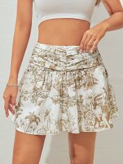 Акція на Спідниця міні літня жіноча SHEIN GD-00084398 XS Біла від Rozetka