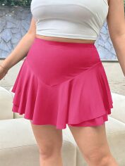 Акція на Спідниця-шорти міні літня жіноча SHEIN GD-00170320 3XL Рожева від Rozetka