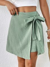 Акція на Спідниця міні літня жіноча SHEIN GD-00156966 S Зелена від Rozetka