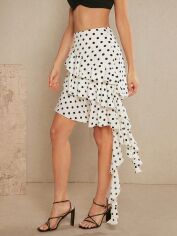 Акція на Спідниця міні літня жіноча SHEIN GD-00158423 L Чорна з білим від Rozetka