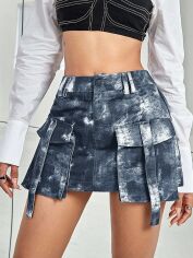 Акція на Спідниця міні літня жіноча SHEIN GD-00161272 S Різнокольорова від Rozetka