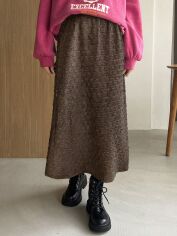 Акція на Спідниця довга осіння жіноча SHEIN GD-00163066 L Коричнева від Rozetka