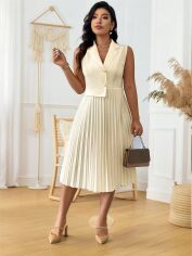 Акція на Плаття вечірнє міді літнє жіноче SHEIN GD-00131437 3XL Кремове від Rozetka