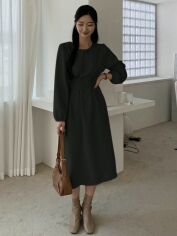 Акція на Плаття міді осіннє жіноче SHEIN GD-00144031 L Чорне від Rozetka