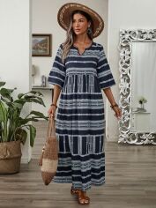 Акція на Плаття довге літнє жіноче SHEIN GD-00144366 S Комбіноване від Rozetka