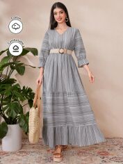 Акція на Плаття довге літнє жіноче SHEIN GD-00149648 S Сіре від Rozetka