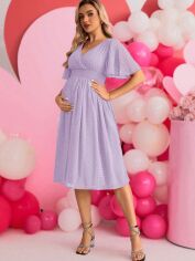 Акція на Плаття для вагітних міді літнє SHEIN GD-00150656 S Бузкове від Rozetka