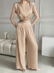 Акція на Костюм жіночий SHEIN GD-00144621 L Світло-бежевий від Rozetka