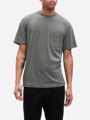 Акція на Футболка бавовняна довга чоловіча GAP Pocket Short Sleeve Crew Neck 265557836 M Сіра від Rozetka