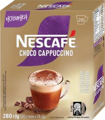 Акція на Напій розчинний з додаванням кави NESCAFE Choco Cappuccino розчинний 20 стіків по 14 г від Rozetka