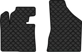Акція на Килимки з екошкіри EVAtech ECO в салон авто передні для Sorento (XM) (Floor Gas Pedal) 7 seats Kia 2009-2012 2 покоління SUV EU Екошкіра чорна з чорною ниткою чорний кант від Rozetka