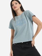 Акція на Футболка бавовняна жіноча Levi's A8804-0030 S Блакитна від Rozetka