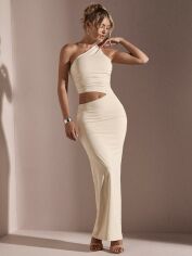 Акція на Плаття жіноче SHEIN GD-00119998 L Світло-бежеве від Rozetka