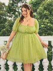 Акція на Плаття жіноче SHEIN GD-00118601 4XL Салатове від Rozetka