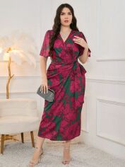 Акція на Плаття довге літнє жіноче SHEIN GD-00137642 4XL Різнокольорове від Rozetka