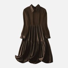 Акція на Плаття міді осіннє жіноче SHEIN GD-00120419 S Коричневе від Rozetka