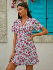 Акція на Плаття коротке літнє жіноче SHEIN GD-00150184 M Різнокольорове від Rozetka