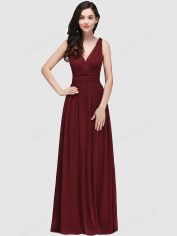 Акція на Плаття вечірнє довге літнє жіноче SHEIN GD-00120598 M Бордове від Rozetka