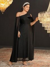 Акція на Плаття вечірнє довге літнє жіноче SHEIN GD-00139155 4XL Чорне від Rozetka
