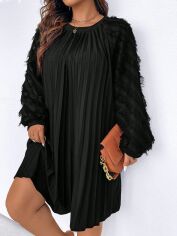 Акція на Плаття міді літнє жіноче SHEIN GD-00118272 5XL Чорне від Rozetka