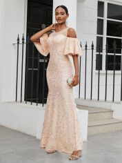 Акція на Плаття жіноче SHEIN GD-00158053 XS Кремове від Rozetka