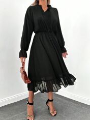 Акція на Плаття міді літнє жіноче SHEIN GD-00097549 S Чорне від Rozetka