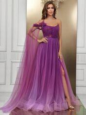 Акція на Плаття вечірнє довге літнє жіноче SHEIN GD-00158077 XS Фіолетове від Rozetka