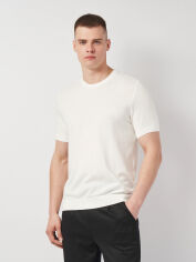 Акція на Футболка бавовняна довга чоловіча ASK ME Crew-neck SS N-AVT-120 KM09.01.00.52 S Біла від Rozetka
