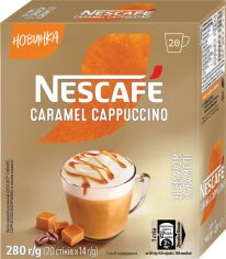Акція на Напій кавовий NESCAFE Caramel Cappuccino розчинний 20 стіків по 14 г від Rozetka