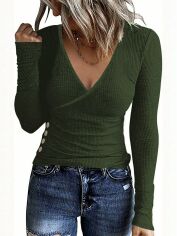 Акція на Футболка жіноча SHEIN GD-00164148 L Зелена від Rozetka