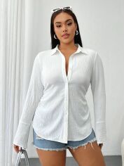Акція на Сорочка жіноча SHEIN GD-00137540 XL Біла від Rozetka