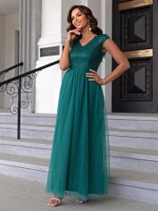 Акція на Плаття вечірнє довге літнє жіноче SHEIN GD-00118611 L Смарагдове від Rozetka