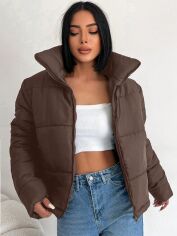 Акція на Куртка демісезонна жіноча SHEIN GD-00159817 L Коричнева від Rozetka