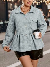 Акція на Куртка демісезонна жіноча SHEIN GD-00160912 3XL Сіра від Rozetka