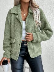 Акція на Куртка демісезонна жіноча SHEIN GD-00168240 S Світло-зелена від Rozetka