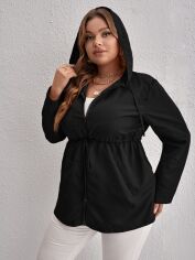 Акція на Куртка демісезонна жіноча SHEIN GD-00168638 XL Чорна від Rozetka